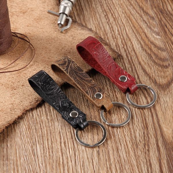 factory design genuine leather keychain black red brown car wallet keyring with pattern, Silver
factory design genuine leather keychain black red brown car wallet keyring with pattern, Silver