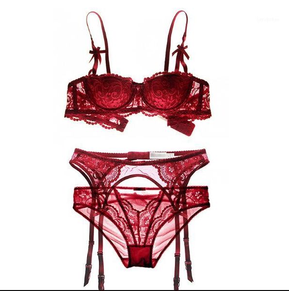 bras sets plus size women bra set intimates embroidery half cup lingerie thin temptation black white and panty with garters sets1, Red;black
bras sets plus size women bra set intimates embroidery half cup lingerie thin temptation black white and panty with garters sets1, Red;black