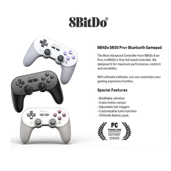 8bitdo sn30 pro+ wireless joystick bluetooth remote game controller gamepad for windows/android/macos/ switch
8bitdo sn30 pro+ wireless joystick bluetooth remote game controller gamepad for windows/android/macos/ switch