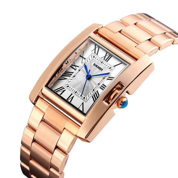 women's watch time waterproof beauty new fashion quartz watch rectangular steel strip simple women's watch skmei, Slivery;brown
women's watch time waterproof beauty new fashion quartz watch rectangular steel strip simple women's watch skmei, Slivery;brown