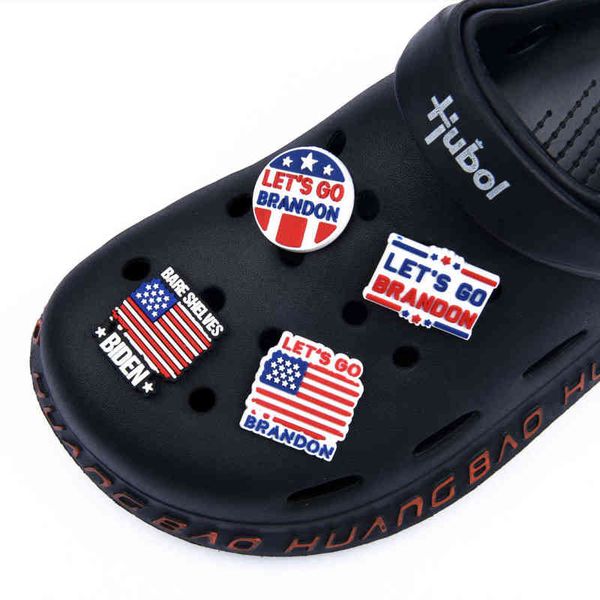 shoes accessories 1 piece of lets go brandon croc shoe charms usa 2024 maga fjb wooden sole decoration mexican american bracelet accessory 2, White;pink
shoes accessories 1 piece of lets go brandon croc shoe charms usa 2024 maga fjb wooden sole decoration mexican american bracelet accessory 2, White;pink