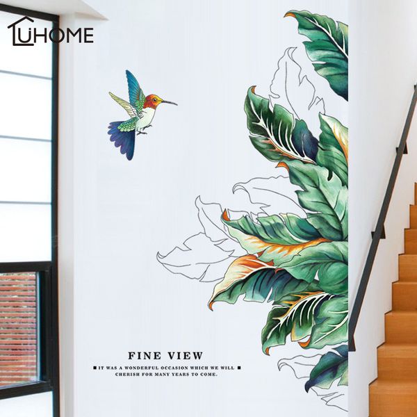 fresh green plant wall stickers for livingroom decoration diy removable large leaf wall decal bedroom bedside home decor 1007
fresh green plant wall stickers for livingroom decoration diy removable large leaf wall decal bedroom bedside home decor 1007