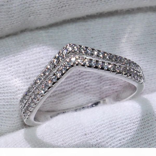 double v style cute luxury jewelry 925 sterling silver pave white sapphire cz diamond party new female wedding band ring for lovers' gi, Slivery;golden
double v style cute luxury jewelry 925 sterling silver pave white sapphire cz diamond party new female wedding band ring for lovers' gi, Slivery;golden