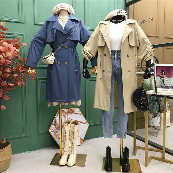 mid-length windbreaker women's autumn 2020 new korean-style loose double-breasted trench coat for women designer clothes, Tan;black
mid-length windbreaker women's autumn 2020 new korean-style loose double-breasted trench coat for women designer clothes, Tan;black