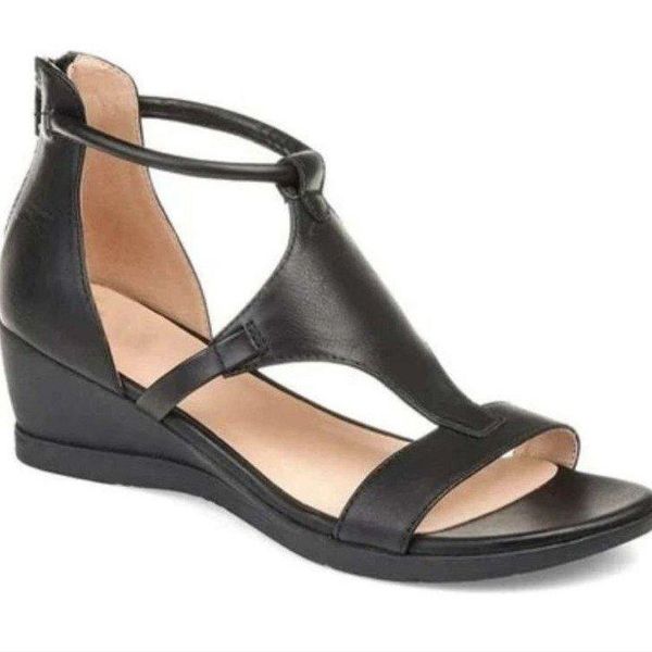 sandals summer women fashion wedges shoes woman vintage zipper pu leather outdoor open toe beach sandalias mujer, Black
sandals summer women fashion wedges shoes woman vintage zipper pu leather outdoor open toe beach sandalias mujer, Black