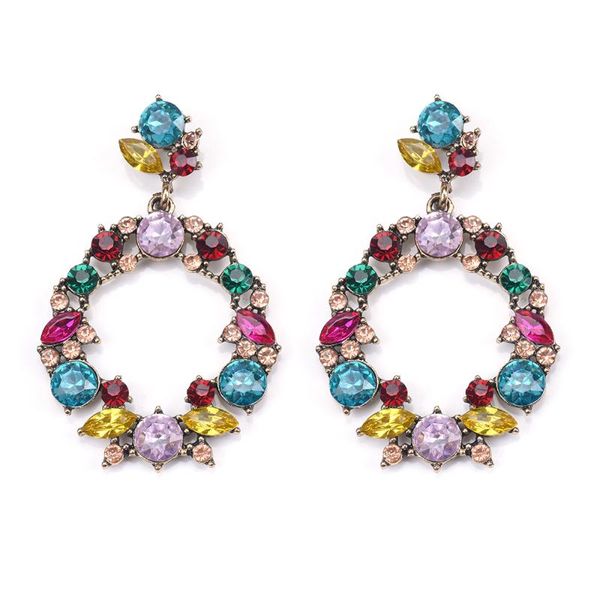 2021 new geometric big circle drop earrings women colorful crystal rhinestone dangle earrings jewelry female party big, Silver
2021 new geometric big circle drop earrings women colorful crystal rhinestone dangle earrings jewelry female party big, Silver