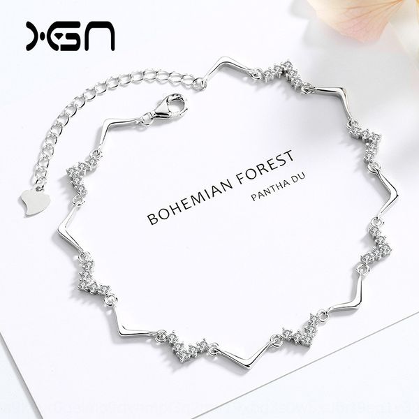new concept s925 sterling silver inlaid ecg for women korean version fashionable small fresh bracelet bracelet v-shaped wavy hand jewelry lo, Golden;silver
new concept s925 sterling silver inlaid ecg for women korean version fashionable small fresh bracelet bracelet v-shaped wavy hand jewelry lo, Golden;silver