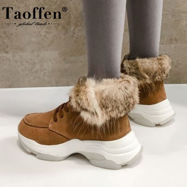 taoffen women snow boots real leather fashion warm fur winter shoes woman plush short boot casual footwear size 35-39 y1221, Black
taoffen women snow boots real leather fashion warm fur winter shoes woman plush short boot casual footwear size 35-39 y1221, Black