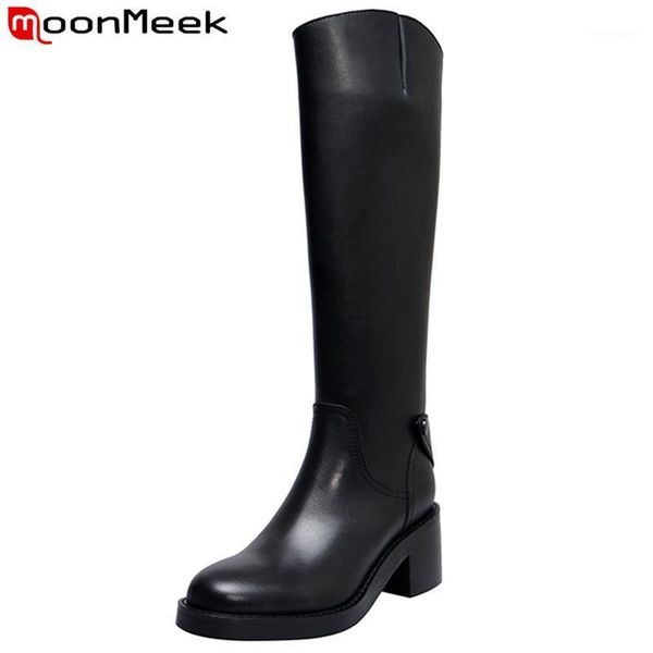 boots moonmeek size 34-40 fashion genuine leather round toe ladies autumn winter knee high square heels women1, Black
boots moonmeek size 34-40 fashion genuine leather round toe ladies autumn winter knee high square heels women1, Black