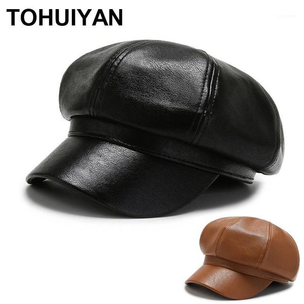 stingy brim hats tohuiyan leather octagonal for women plain autumn winter hat ladies gorras planas beret cap female fashion gatsby caps1, Blue;gray
stingy brim hats tohuiyan leather octagonal for women plain autumn winter hat ladies gorras planas beret cap female fashion gatsby caps1, Blue;gray