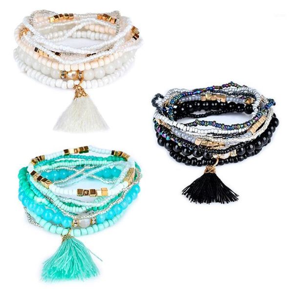 2020 handmade women's fashion boho beaded rhinestone tassels decor multilayer bracelet jewelry gift christmas gift1, Golden;silver
2020 handmade women's fashion boho beaded rhinestone tassels decor multilayer bracelet jewelry gift christmas gift1, Golden;silver