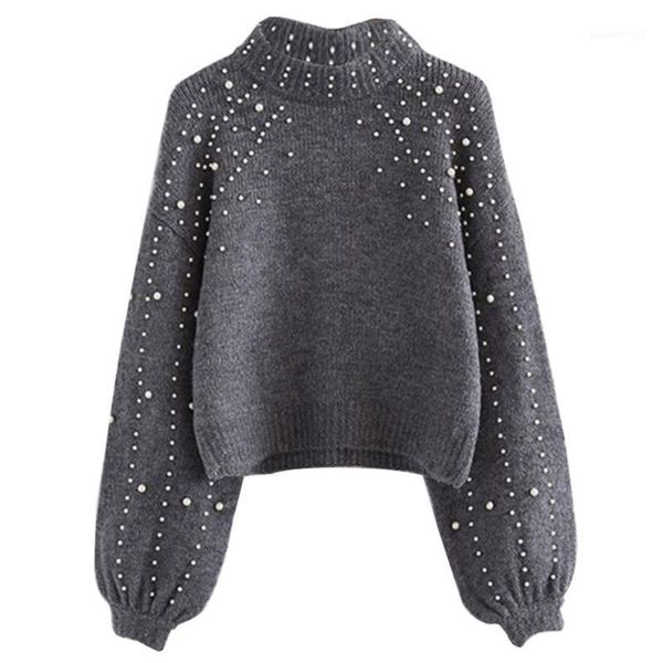 women's sweaters 2021 women fashion lantern sleeve pearls knit winter warm ladies solid color o-neck loose slim fit short pullovers1, White;black
women's sweaters 2021 women fashion lantern sleeve pearls knit winter warm ladies solid color o-neck loose slim fit short pullovers1, White;black