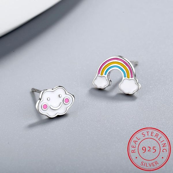 stud 925 sterling silver earrings 2021 cute kawaii jewelry for women asymmetric cloud rainbow kids girl, Golden;silver
stud 925 sterling silver earrings 2021 cute kawaii jewelry for women asymmetric cloud rainbow kids girl, Golden;silver