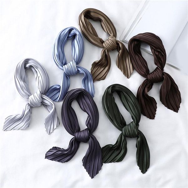 small square scarf women fashion satin neckerchief female solid color neck scarves pleated kerchief bandana shawl hair tie band wmtpql, Black
small square scarf women fashion satin neckerchief female solid color neck scarves pleated kerchief bandana shawl hair tie band wmtpql, Black