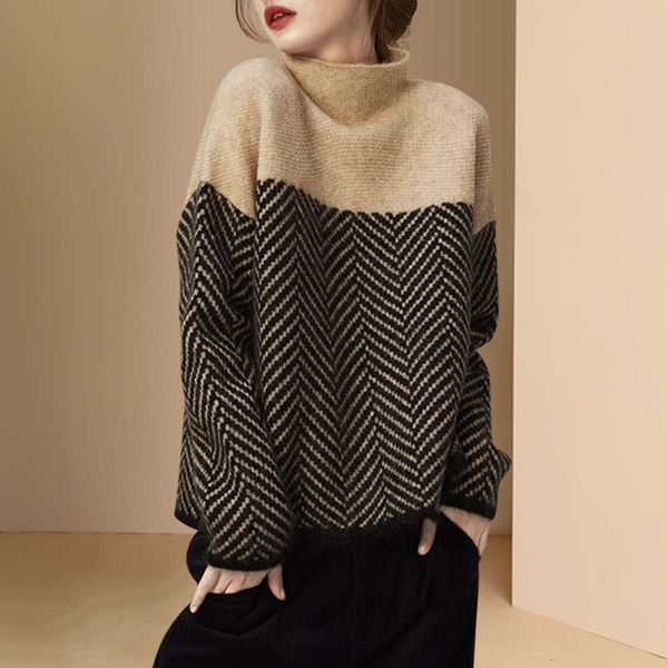 autumn and winter 2020 new woolen knitted sweater warm turtleneck women's loose jacket cardigans for women cashmere woman, White;black
autumn and winter 2020 new woolen knitted sweater warm turtleneck women's loose jacket cardigans for women cashmere woman, White;black