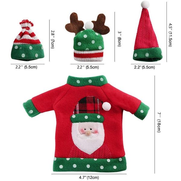 christmas wine bottle bottle caper набор santa claus снеговика олень бутылка свитер чехол с шапкой рождественские украшения для дома sqcqro 
christmas wine bottle bottle caper набор santa claus снеговика олень бутылка свитер чехол с шапкой рождественские украшения для дома sqcqro
