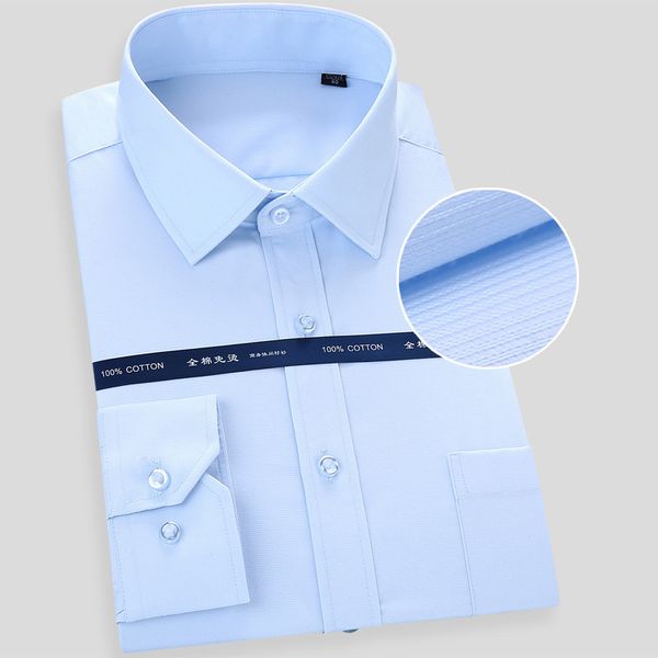 non-iron men's long sleeved dress shirt white blue business casual male social regular fit plus size lj200925, White;black
non-iron men's long sleeved dress shirt white blue business casual male social regular fit plus size lj200925, White;black