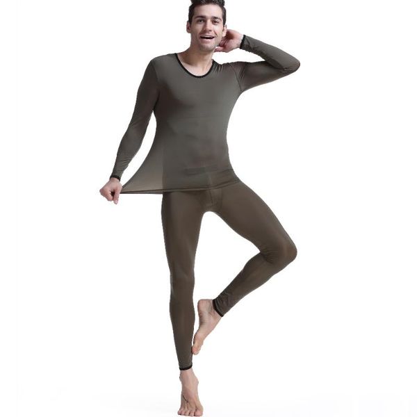 1 set 2021 winter men's thermal underwear transparent ice silk long johns men soft sleepwear warm trousers pants, Black;brown
1 set 2021 winter men's thermal underwear transparent ice silk long johns men soft sleepwear warm trousers pants, Black;brown