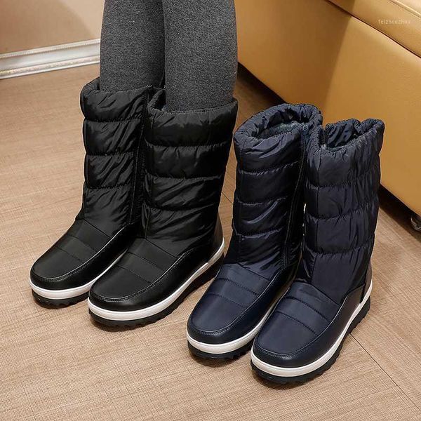 women winter boots zip mid-calf snow boots waterproof shoes woman down plush shoes platform casual botas de mujer 20201, Black
women winter boots zip mid-calf snow boots waterproof shoes woman down plush shoes platform casual botas de mujer 20201, Black