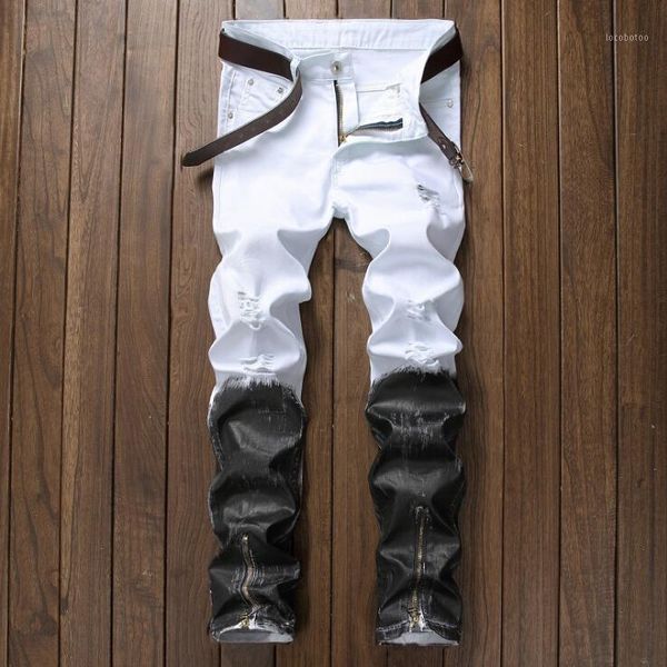 men's jeans spring summer trend mens hole personality zipper contrast color pants elastic long jeans1, Blue
men's jeans spring summer trend mens hole personality zipper contrast color pants elastic long jeans1, Blue