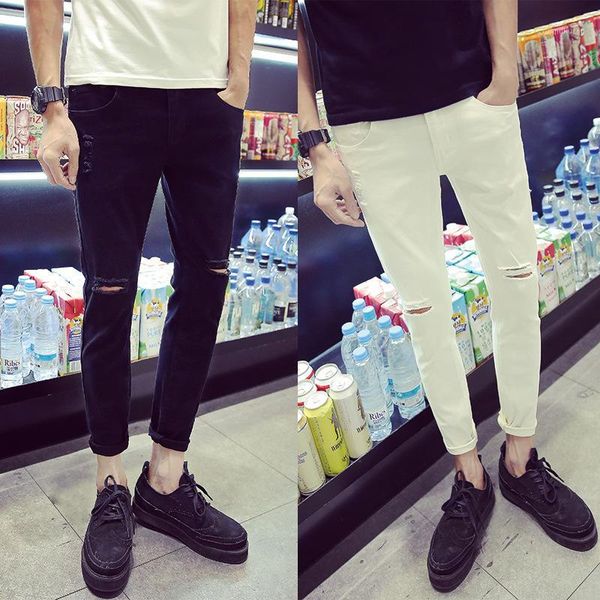fashion 2020 hip hop knee hole pencil pants men's korean slim feet pants trendy male beggar streetwear teenagers jeans men1, Blue
fashion 2020 hip hop knee hole pencil pants men's korean slim feet pants trendy male beggar streetwear teenagers jeans men1, Blue