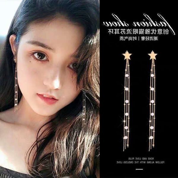 european and american fashion popular pentagram long pearl earrings 925 silver elegant all-matching tassel online influencer earrings, Golden
european and american fashion popular pentagram long pearl earrings 925 silver elegant all-matching tassel online influencer earrings, Golden