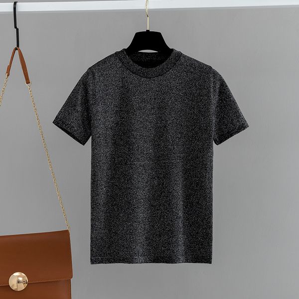 2021 new glitter women summer t shirt knitted casual short sleeves o-neck slim kintwear basic female t-shirt 3r8f, White
2021 new glitter women summer t shirt knitted casual short sleeves o-neck slim kintwear basic female t-shirt 3r8f, White