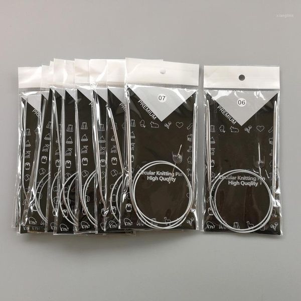 1set 11 pcs 65cm durable stainless steel circular knitting needles size 6-161, Black
1set 11 pcs 65cm durable stainless steel circular knitting needles size 6-161, Black
