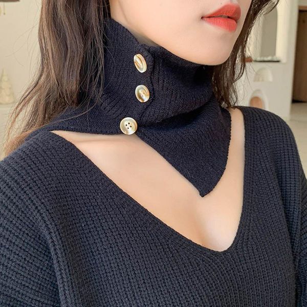 autumn winter solid color buttons fake collar solid color knitted sweet retro fashion versatile warm comfortable scarf c76, Blue;gray
autumn winter solid color buttons fake collar solid color knitted sweet retro fashion versatile warm comfortable scarf c76, Blue;gray