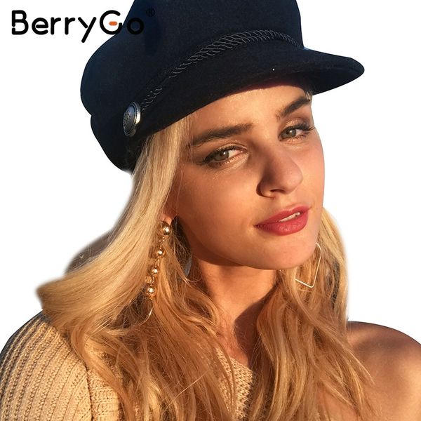 berrygo fashion black hat cap women casual streetwear solid rope flat cap elegant autumn winter warm beret hat female 2020, Blue;gray
berrygo fashion black hat cap women casual streetwear solid rope flat cap elegant autumn winter warm beret hat female 2020, Blue;gray