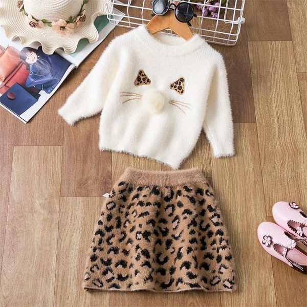 зимняя одежда для девочек мультфильм набор вату свитер + leopard печати линии платье 2pcs мягкие детские платья для девочек одежда set, White
зимняя одежда для девочек мультфильм набор вату свитер + leopard печати линии платье 2pcs мягкие детские платья для девочек одежда set, White