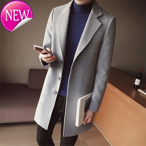 autumn winter 2020 men's wool blend coat windbreaker mid-length trench coat korean slim woolen coat british overcoat wind-jacket, Black
autumn winter 2020 men's wool blend coat windbreaker mid-length trench coat korean slim woolen coat british overcoat wind-jacket, Black