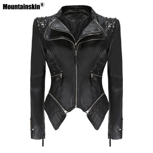 mountainskin new women studded autumn spring ladies fashion motorcycle zipper pu leather jacket large size mt014
mountainskin new women studded autumn spring ladies fashion motorcycle zipper pu leather jacket large size mt014