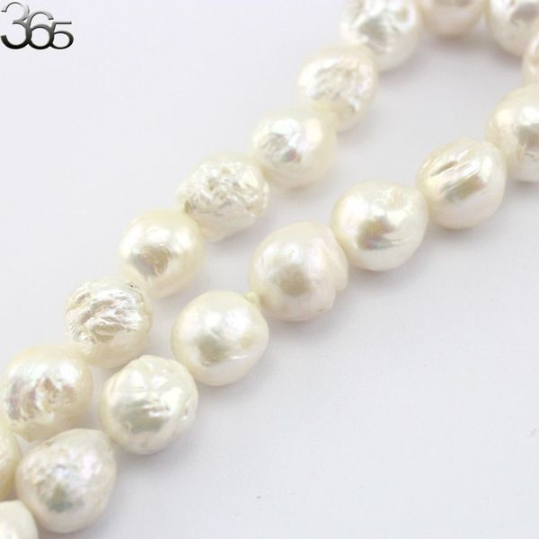 sr 13-15mm nearly round edsion baroque freshwater pearl beads for jewelry necklace making stand 15" t200507, White
sr 13-15mm nearly round edsion baroque freshwater pearl beads for jewelry necklace making stand 15" t200507, White