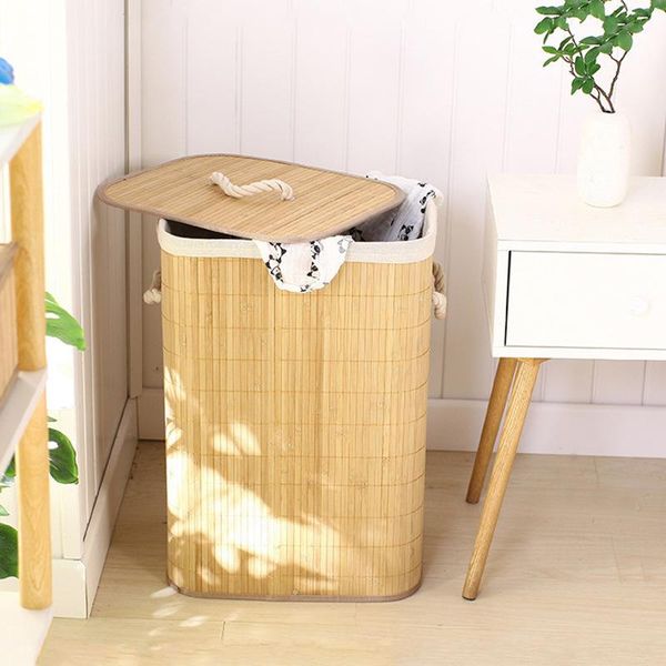storage folding laundry basket organizer hand-woven large capacity bamboo baskets cover household clothes toys storage bucket
storage folding laundry basket organizer hand-woven large capacity bamboo baskets cover household clothes toys storage bucket