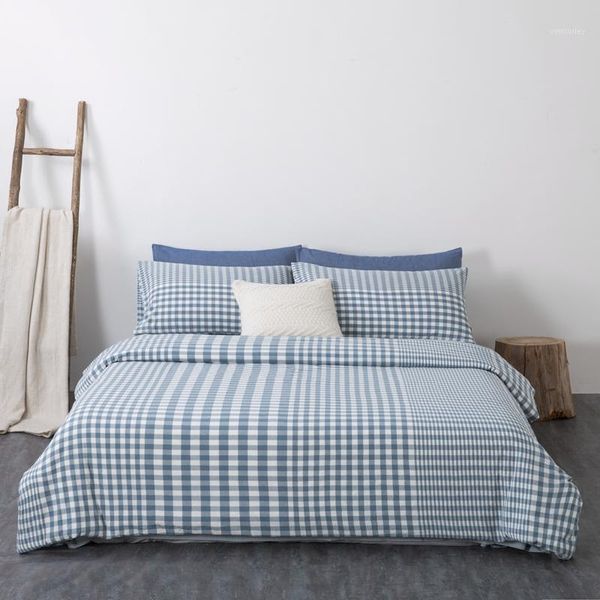 washed 100%cotton bed set classical stripe grid duvet quilt cover sheet linen twin king bedclothes japanese home textile1
washed 100%cotton bed set classical stripe grid duvet quilt cover sheet linen twin king bedclothes japanese home textile1