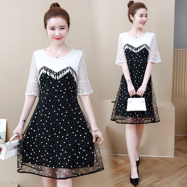 Women Ladies Will See Black White Lace Mesh Patchwork Plus Size l Thin Occasional Shirt Loose Dress 06cu, Black;gray
Women Ladies Will See Black White Lace Mesh Patchwork Plus Size l Thin Occasional Shirt Loose Dress 06cu, Black;gray