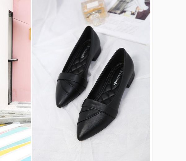 spring and autumn with new style fashion low heel pointed end womens shoes olm11, Black
spring and autumn with new style fashion low heel pointed end womens shoes olm11, Black