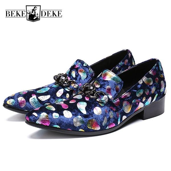 luxury designer bright spot printed men leather business party dress shoes runway slip on block heel satin formal wedding shoes, Black
luxury designer bright spot printed men leather business party dress shoes runway slip on block heel satin formal wedding shoes, Black