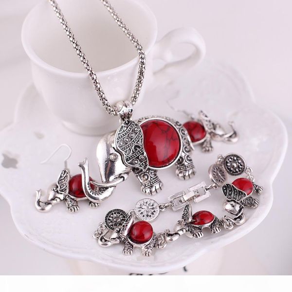 new beautiful and cute national wind elephant turquoise jewelry three-piece set necklace earrings and hand catenary ,hipping, Black
new beautiful and cute national wind elephant turquoise jewelry three-piece set necklace earrings and hand catenary ,hipping, Black