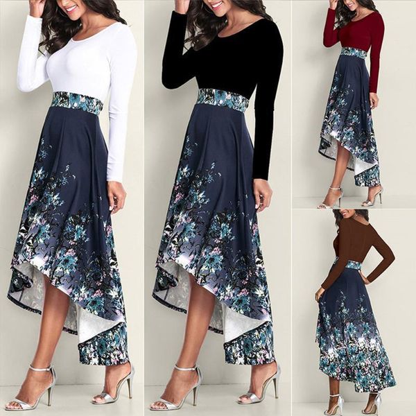 stylish bar women o-neck long sleeve dresses lady patchwork floral print elegant irregular dress female clothing vestidos1, Black;gray
stylish bar women o-neck long sleeve dresses lady patchwork floral print elegant irregular dress female clothing vestidos1, Black;gray