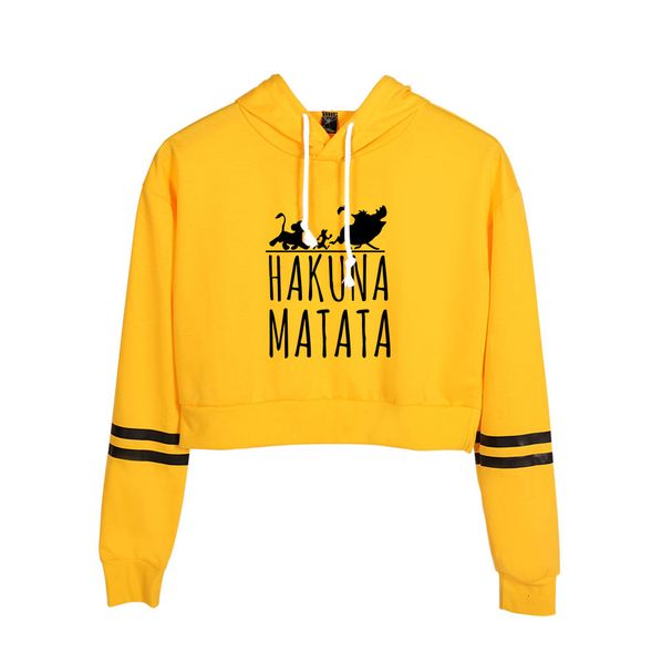 the lion king hakuna matata printing crop hoodies women high waist harajuku sweatshirt summer trend casual top, Black
the lion king hakuna matata printing crop hoodies women high waist harajuku sweatshirt summer trend casual top, Black