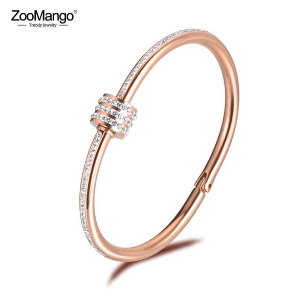zoomango stainless steel rotating opening cubic zirconia wedding bangles bracelet lovers jewelry valentine's day gift zb18060, Black
zoomango stainless steel rotating opening cubic zirconia wedding bangles bracelet lovers jewelry valentine's day gift zb18060, Black