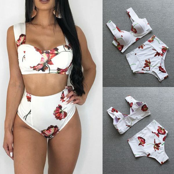 2019 new style women's print bikini set swimsuit high waist with pad ladies bathing suit swimwear beachwear, White;black
2019 new style women's print bikini set swimsuit high waist with pad ladies bathing suit swimwear beachwear, White;black