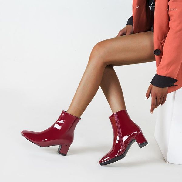 boots high heels women ankle patent leather waterproof ladies shoes autumn winter square toe botas mujer1, Black
boots high heels women ankle patent leather waterproof ladies shoes autumn winter square toe botas mujer1, Black