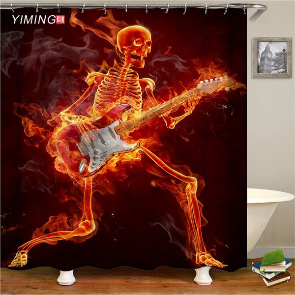 bathroom decoration waterproof shower curtain flame skull printed polyester anti-mold home decor curtains with hooks washable
bathroom decoration waterproof shower curtain flame skull printed polyester anti-mold home decor curtains with hooks washable