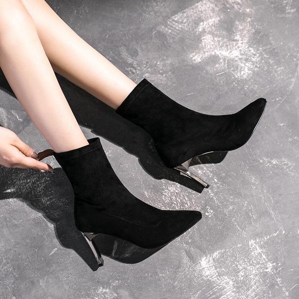black suede ankle boots heels for women super high heel pointed toe boots winter shoes women metal heel short booties 20211
black suede ankle boots heels for women super high heel pointed toe boots winter shoes women metal heel short booties 20211