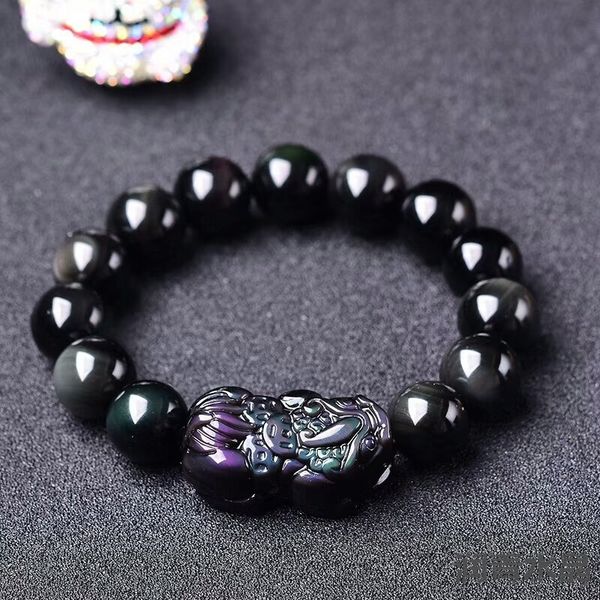 qtaum donghai festival obsidianbracelet natural high crystal obsidian rainbow eye for with three coins and round bead bracelet obsidian men, Golden;silver
qtaum donghai festival obsidianbracelet natural high crystal obsidian rainbow eye for with three coins and round bead bracelet obsidian men, Golden;silver