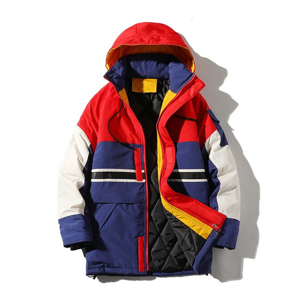 2021 winter jacket men new hip hop color stitching coat casual hooded plus size long cotton parka jackets jij3, Black
2021 winter jacket men new hip hop color stitching coat casual hooded plus size long cotton parka jackets jij3, Black