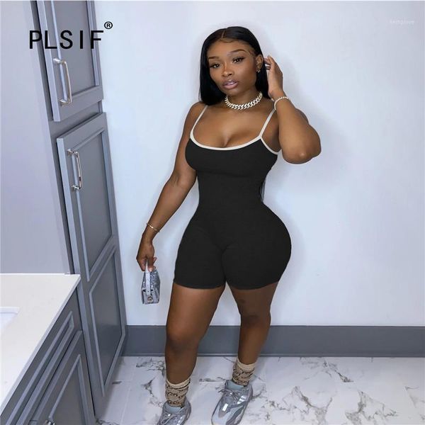 women fashion simple solid color u neck strap backless tight jumpsuits tight club party lady fashion outfits1, Black;white
women fashion simple solid color u neck strap backless tight jumpsuits tight club party lady fashion outfits1, Black;white